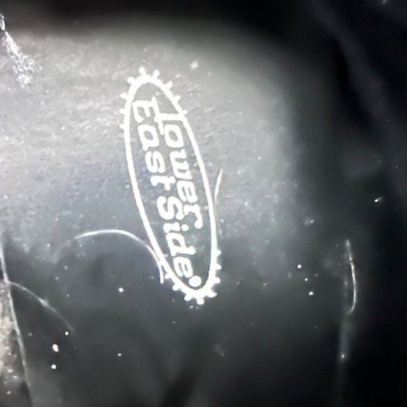 Lower East Side Chunky Platform Boots 9 Black Faux Leather Retro Ankle Boots - Picture 15 of 16